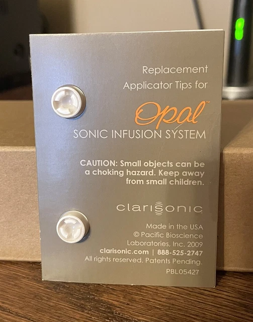 Puntas aplicador de repuesto de ópalo Clarisonic, conjunto de 2 puntas en tarjeta - ¡Nuevo!