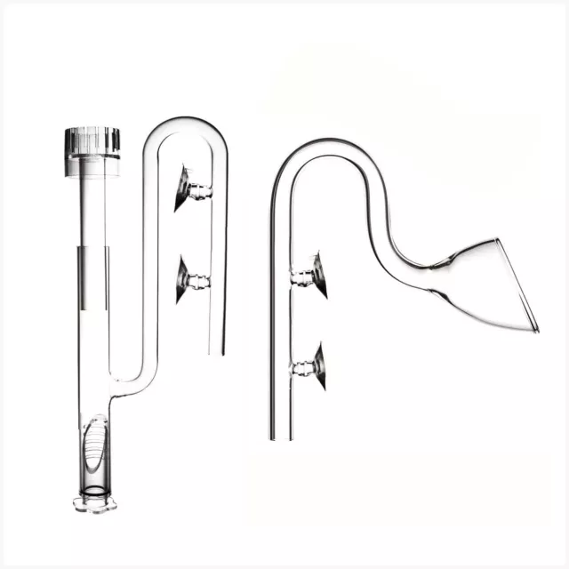 2MM CLEAR GLASS Lily Pipe Aquarium Inflow Outflow Pipe for Filter