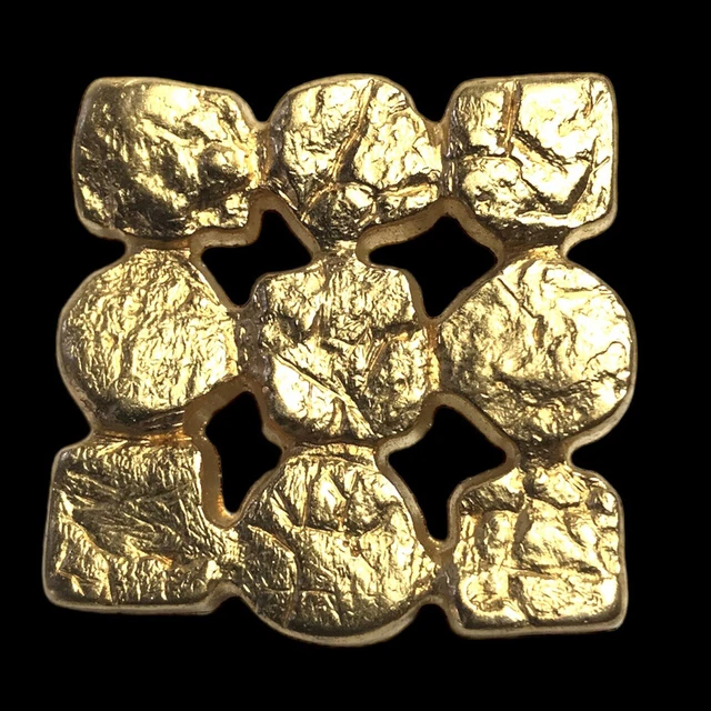 Broche Artistique Moderniste / Art Déco En Bronze Signée JEAN AUGIS - France - Occasion à Nettoyer