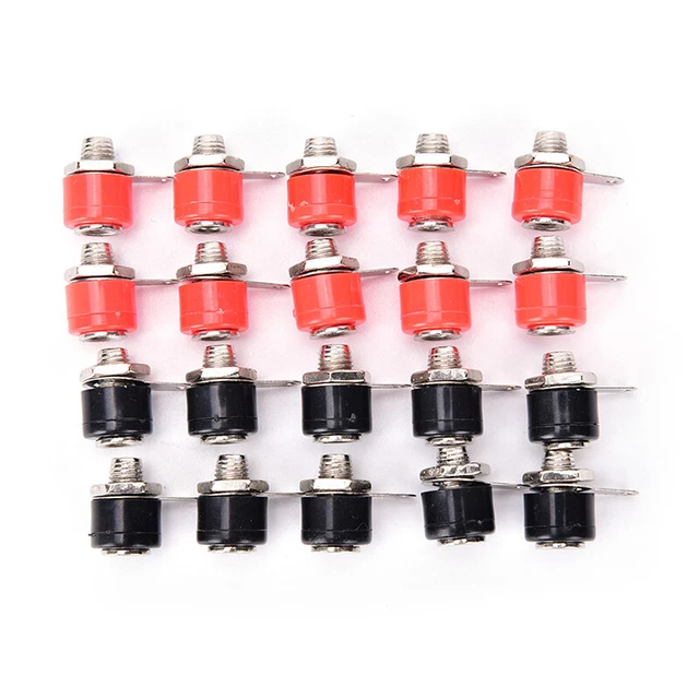 20 PCS 4mm Speaker Terminal socket Binding Post Nut Banana plug jack connec D WE
