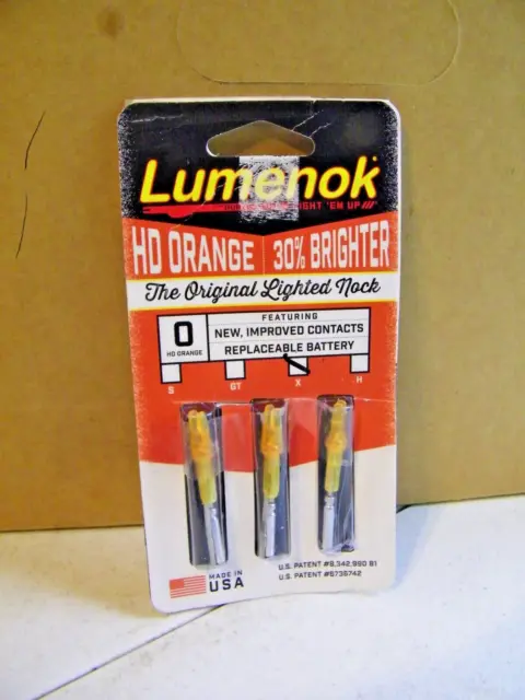 Burt Coyote Lumenok Lighted X-Nock 3 Pack HD Orange