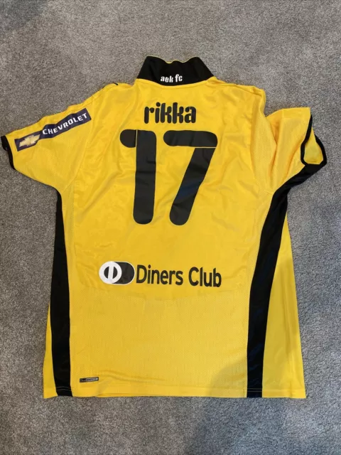 Aek Athens Greece 2008/2009 Home Football Shirt Jersey Size Xl Antonis Rikka #17