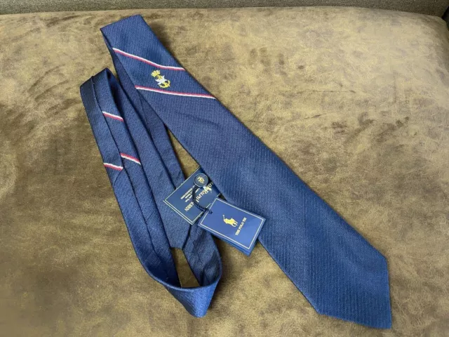 PVP 115€ Vintage Polo Ralph Lauren Italia Corbata de cuello 100% seda hecha...