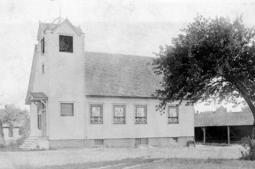 Church Building Jackson County Clark Lake Michigan MI Reprint Postcard