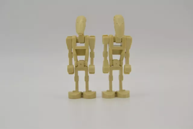 LEGO 2 x Figur Minifigur Minifigures Star Wars Battle Droid Tan sw0001b