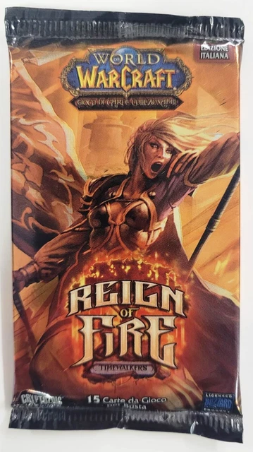 WOW TCG Reign of Fire ITALIAN BOOSTER PACK Factory Sealed (LOOT CARDS*)
