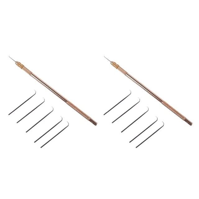 Parrucca uncinetto 10 pezzi aghi di ventilazione +1 supporto ottone per pizzo parrucca E1N1