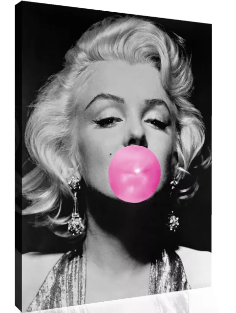 Marilyn Monroe Pink Bubblegum Bubble Gum Canvas Wall Art Print Picture All sizes