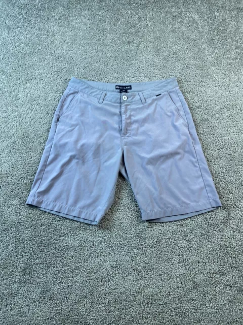 Travis Mathew Shorts Men 34 Gray Chino Hybrid Performance Golf Golfing FLAW