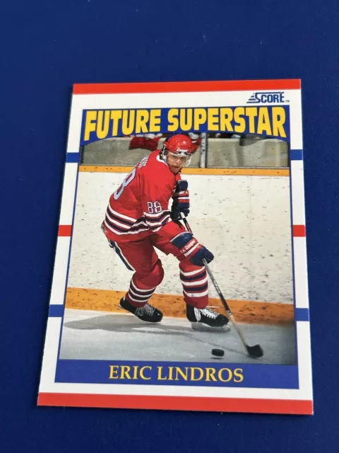 1990-91 ERIC LINDROS SCORE FUTURE SUPERSTAR ROOKIE CARD #440 RC  Ungraded MINT