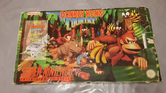 Pack Console Super Nintendo + Donkey Kong Country en boite (PAL)