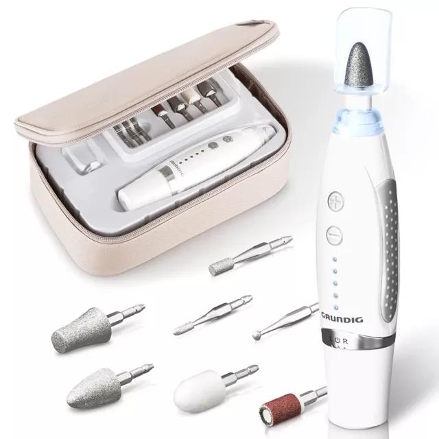 Maniküre Pediküre Set Nagelfräser Nagelfeile Nail Art elektrisch 7 Aufsätze