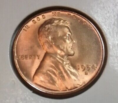 1954 Lincoln Wheat Cent  S - BU - Uncirculated