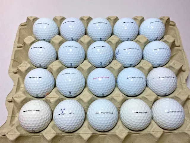 Golfbälle gebraucht 20 Titleist Pro V1: AAAA/ AAA (Sehr gut - gut)