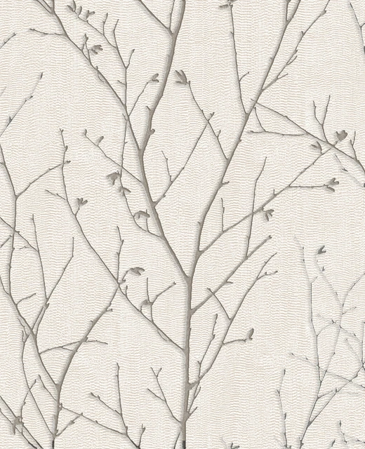 BOUTIQUE Vliestapete Water Silk Sprig ivory Tapeten 1000 cm Länge