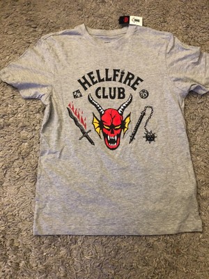 PRIMARK STRANGER THINGS Grey Hellfire Club T-shirt Size Small Brand New With Tag $16.55 - PicClick