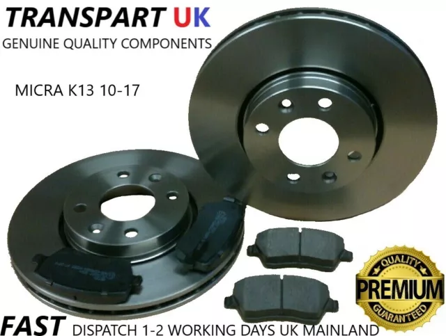 For Nissan Micra K13 Front Brake Discs And Pads Set 1.2 1.5 Dci 10-17