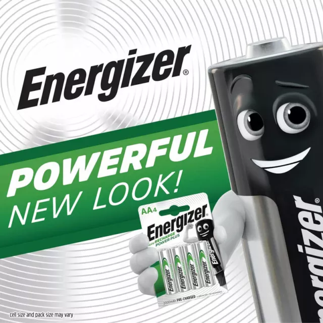 4 X Energizer Rechargeable Piles Aa Universel 1300 MAH Batterie Nimh Paquet De 4 2