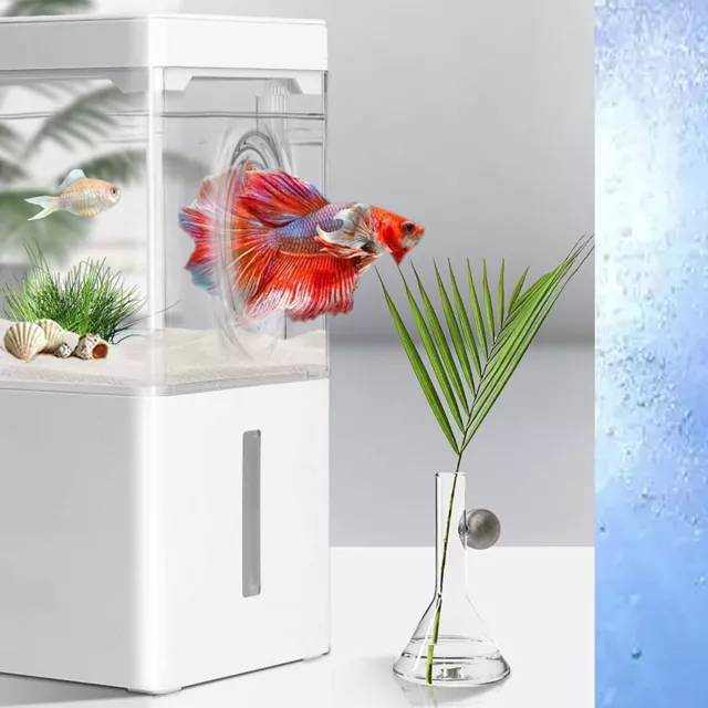 Mini Fish Tank with Filter and LED Light 1 Gallon Betta Aquarium Tropical Freshw
