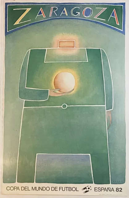 Original vintage FIFA World Cup Zaragoza Spain'82 football calcio cool poster