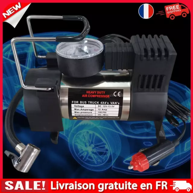 12V 150psi Heavy Duty compresseur Deluxe Portable métal voiture pneu gonflage al