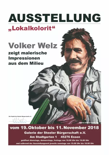 Volker Welz Künstler Ausstellung Galerie Essen Steeler Bürgerschaft Plakat Kunst