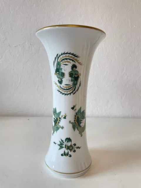 meissen porzellan Vase Grüner Drache Höhe 26cm