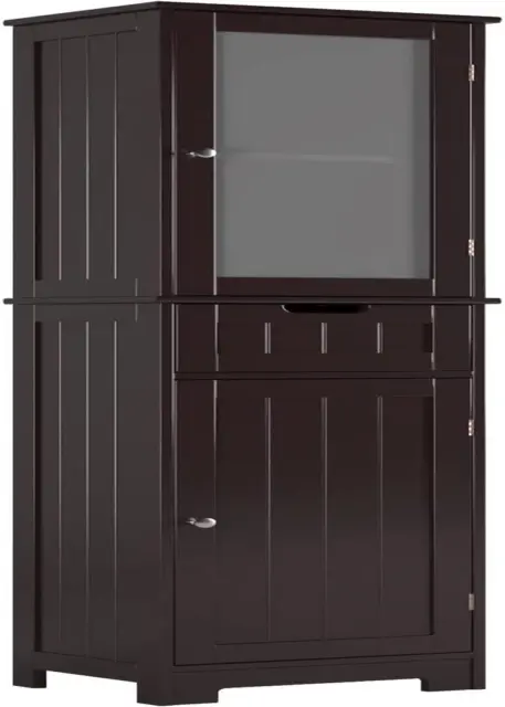 Bathroom Cabinet, Storage Cabinet with 2 Door & 1 Drawer, Floor Freestanding Cab