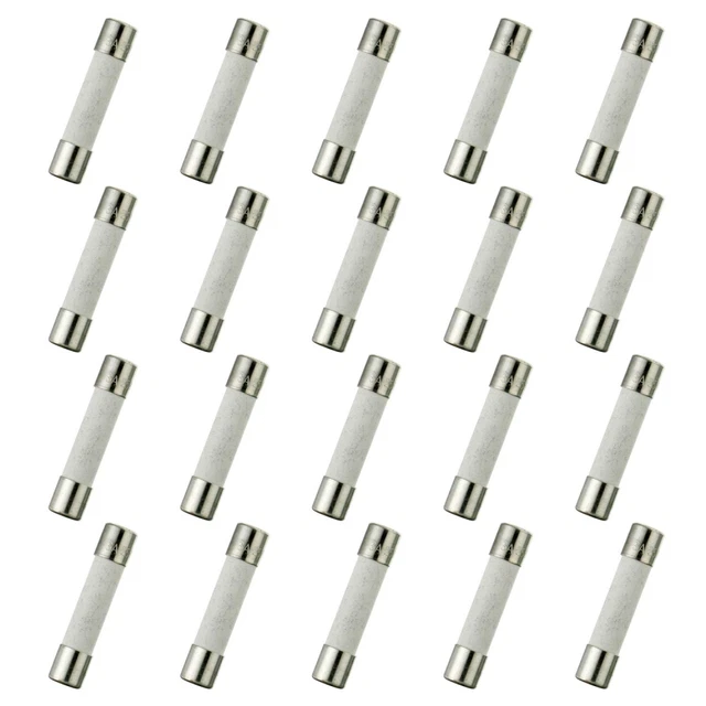 HUAREW T3AL250V 20 pièces 6x30 mm 0.24 x 1.18 pouces fusible à tube en T3A