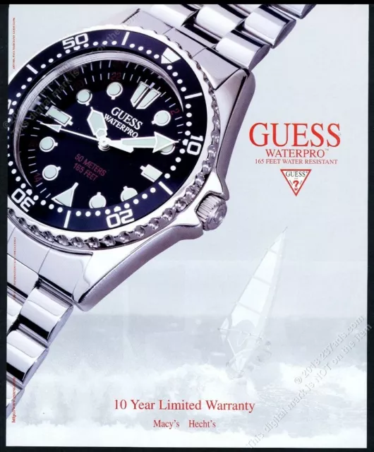 Guess waterpro 50 2025 meters 165 feet 1996