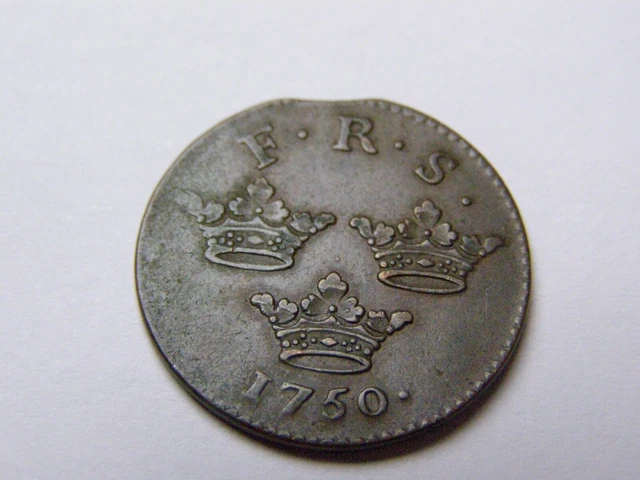 Sweden 1 ore 1750 coin