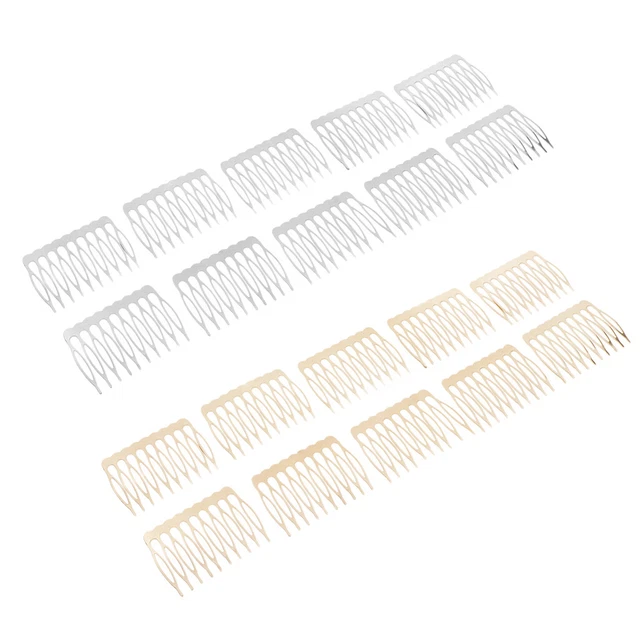 20 Stück Metall Gold Silber DIY Haar Kamm Handwerk Seiten kämme Ergebnisse 10