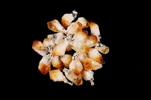Citrine Crystal 1" Necklace Pendant Rock Solar Plexus Chakra Raw Healing Stone