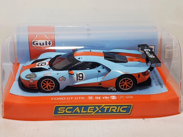 スケーレックストリックフォードGT GTE Gulf 1/32 ガルフカラー美品 Scalextric Ford GT Gulf Triple Pack 1/32 Slot Cars