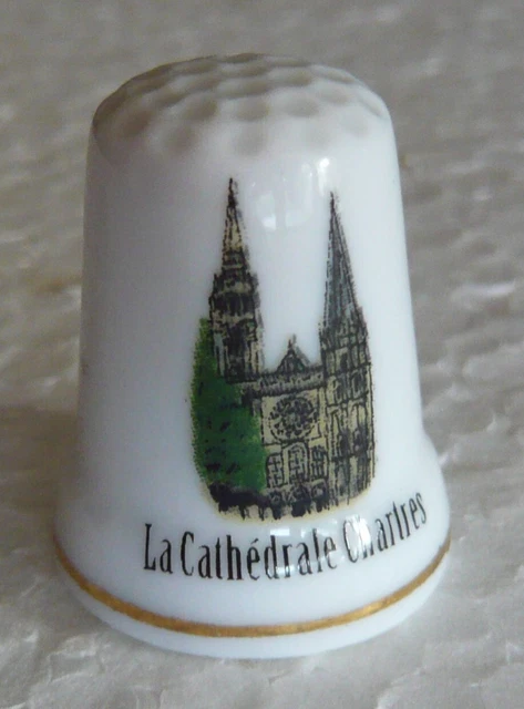 DÉ À COUDRE De Collection En Porcelaine Décoré De Fort Boyard EUR 1,30