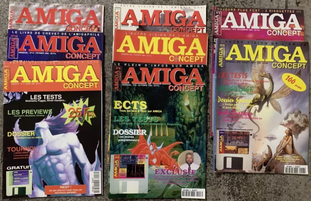 Lote 8 Revistas Amiga Concept