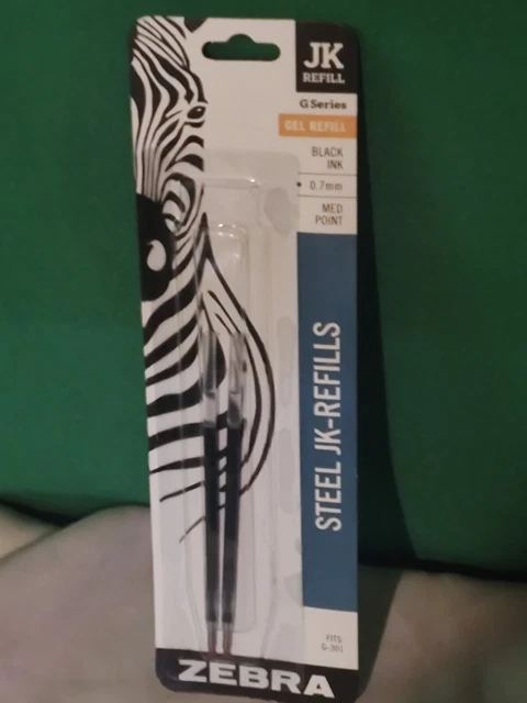 Zebra JK-Refll G301 Retractable Gel Pen Refills 0.7mm Medium Point PACK NEW