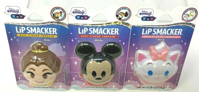 (3) Lip Smacker Disney Emoji Lip Balm Sealed 0.26 oz Ea Marie Mickey Mouse Belle 2