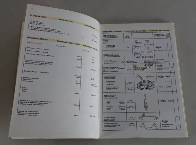 Owner's Manual / Uso E Manutenzione / Notice D´Entrien Ferrari Mondial 8 De 198 3