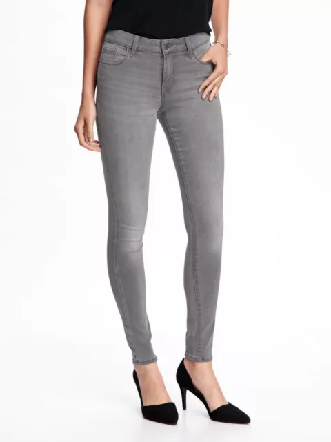 NWT Lands End Womens High Rise Slim Leg Ankle Jeans Gray 4 27/28W $80 KK178