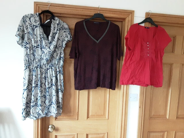 Bundle Of Ladies Clothes Size  22/24 George summer dress, m & s  Embellished top