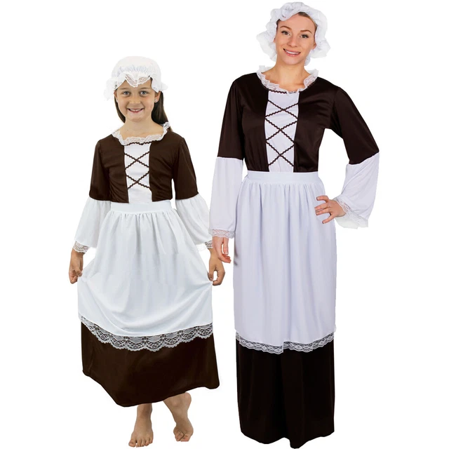 Tudor Maid Costume Poor Victorian Peasant World Book Day Fancy Dress Costume