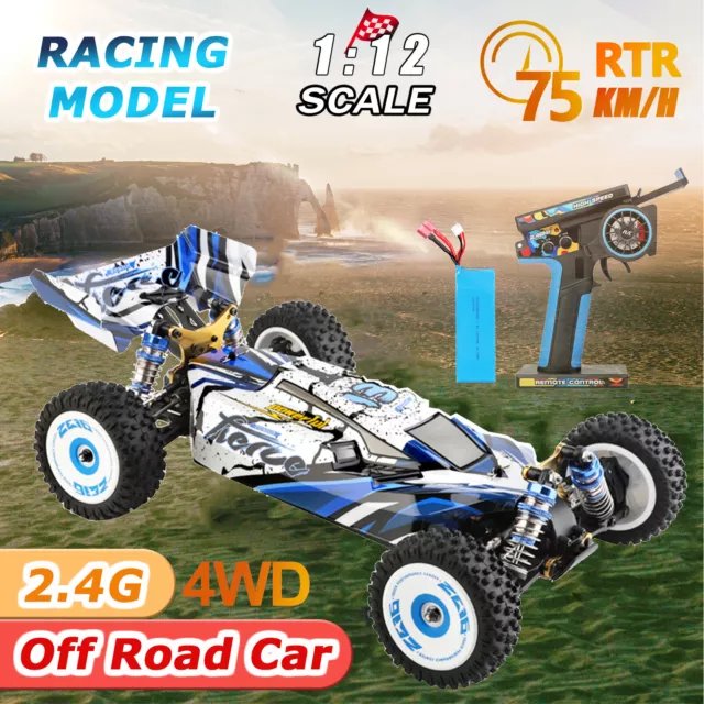 Wltoys124017 1:12 2.4G 4WD Rc Car 75KPH High Speed Brushless Racing Off-Road RTR