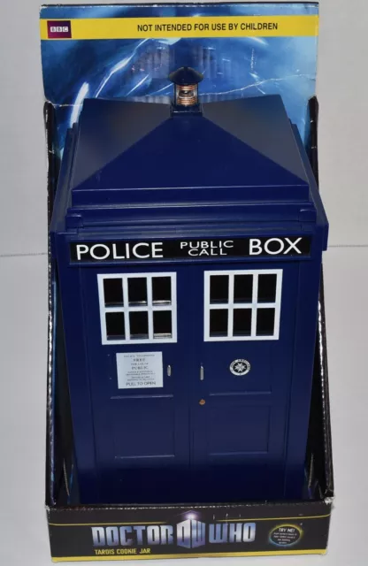 Doctor Who Tardis Talking Cookie Jar w/Lights & Sound Zeon (NIB) (W/batteries)