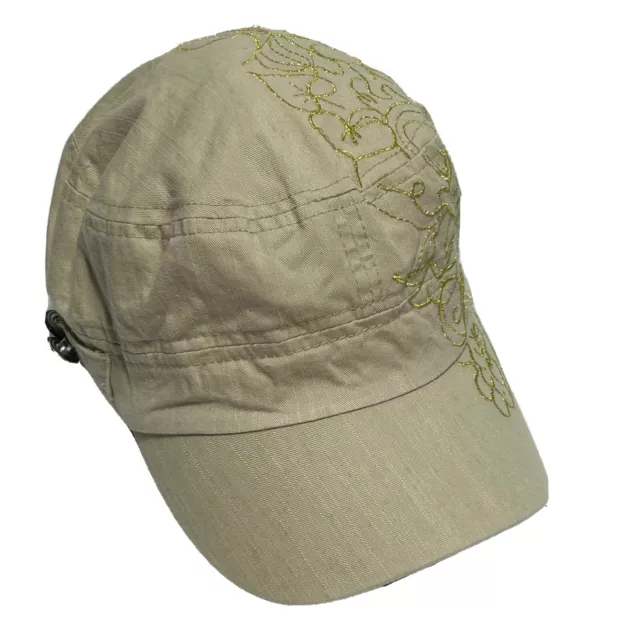 Mujer Newsboy Gorra Pageboy Beige Ran Sombrero Béisbol Sombrero Correa Ajustable