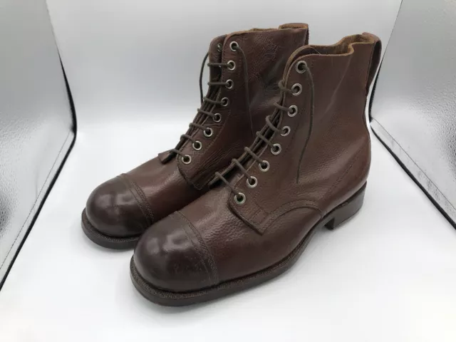 WW2 BRITISH ARMY Officer's Brown Leather Field Boots, 10 / 10.5 ...