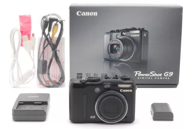 [ Near MINT in BOX ]Canon PowerShot G9 12.1MP Digital Compact Camera Black JAPAN