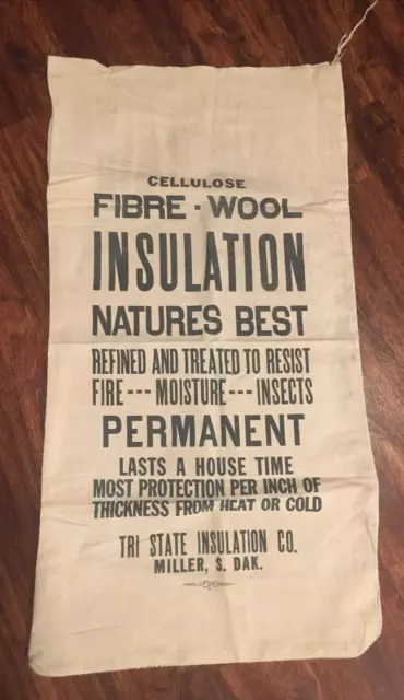 Large 37X29 Cloth Linen Sack Tri State Insulation Co MPLS MINN