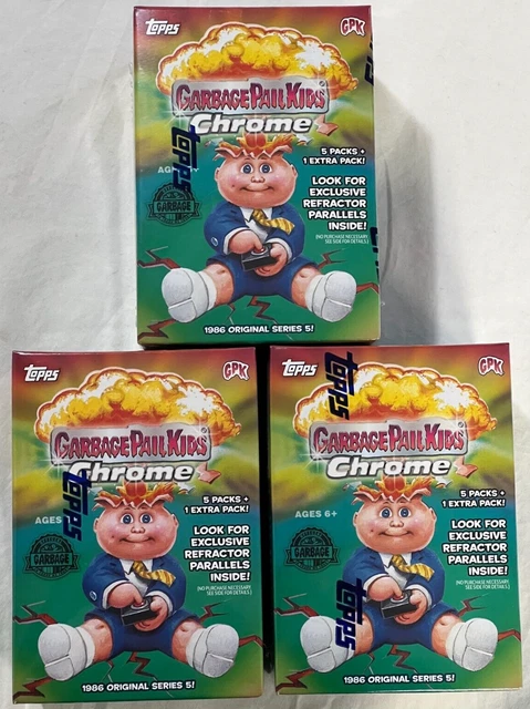 NEW 2022 Topps Garbage Pail Kids CHROME 5 Blaster Box 5th Series 3-PACK GPK