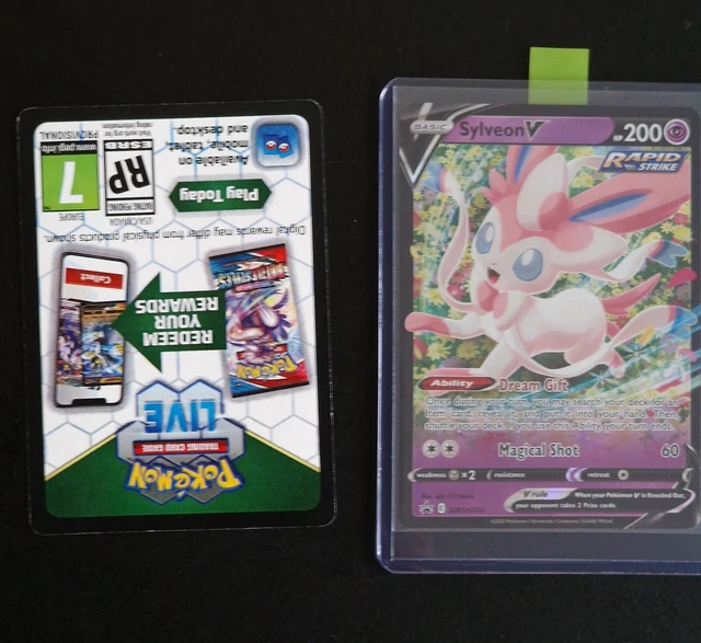 Pokemon TCG Sylveon V SWSH Black Star Promos SWSH202 Holo Promo + Code